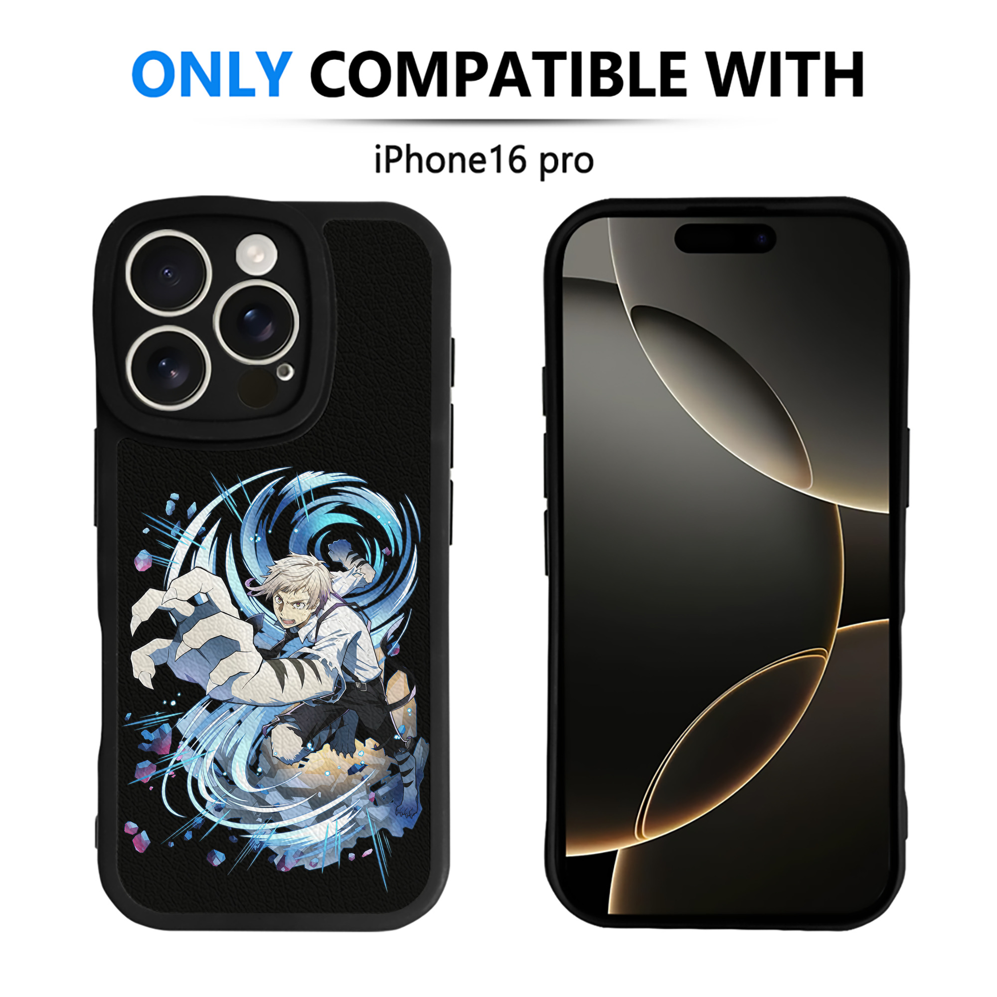 （画像用） 文豪ストレイドッグス Bungo Stray Dogs 【iPhone 16シリーズ対応】シリコンスマホケース（レザー調） 材質：シリコン